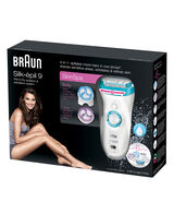 Silk Epil 9 Wet/Dry Epilator 4 in 1 Hair Removal and Exfoliation System with 6 extras